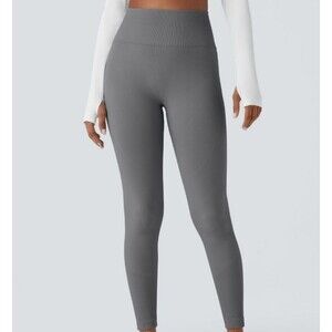 Halara Seamless Flow Tummy Control Scrunch Butt Lifting Leggings Gray Size XS